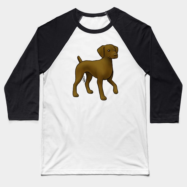 Dog - German Shorthaired Pointer - Liver Baseball T-Shirt by Jen's Dogs Custom Gifts and Designs